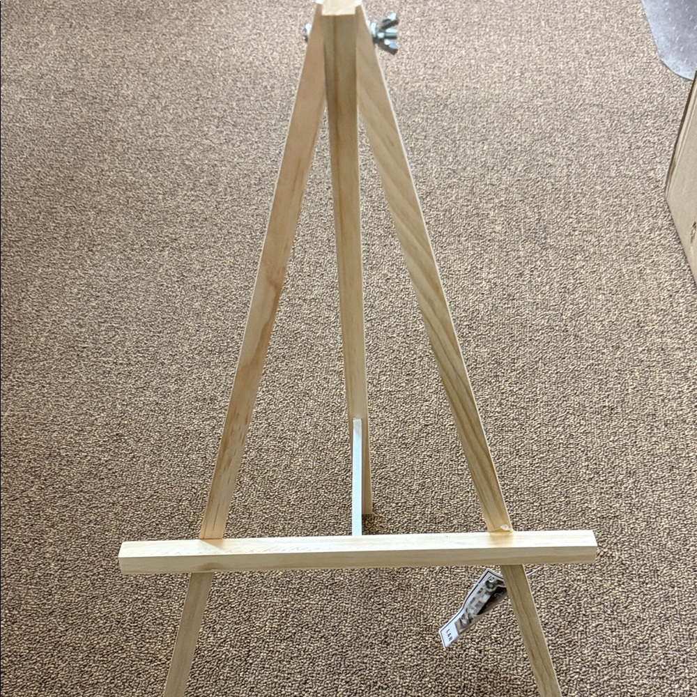 Box of 8- Wooden Display Easel Stands in Natural Finish